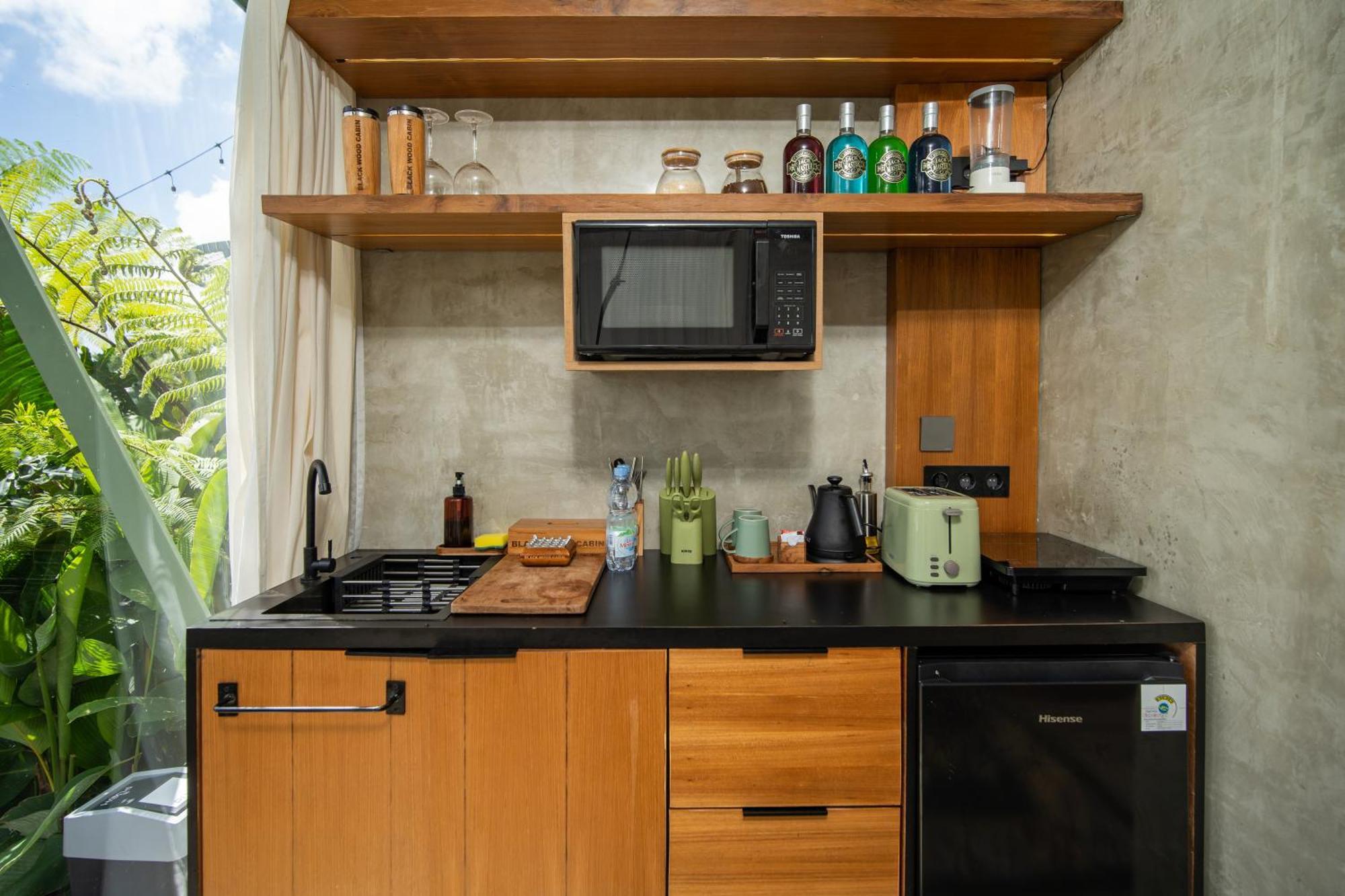 Black Wood Cabin Kintamani Exterior foto
